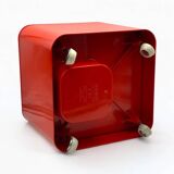Table rouge Space Age design par Marcello Siard pour Longato, années 70