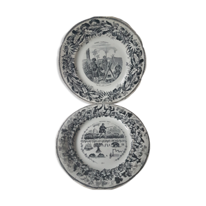 set de 2 assiettes Creil