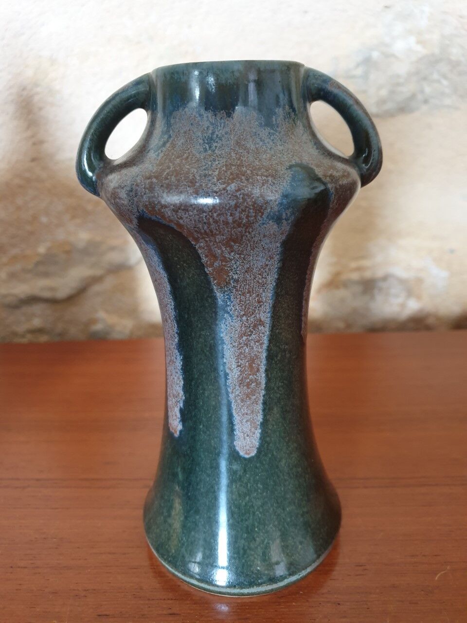 Glassed sandstone vase