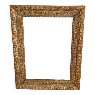Italian style frame in wood and gilded stucco Period 19th