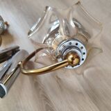 Pair of vintage tulip wall lights from the 70s