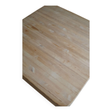 Square coffee table in solid pine with solid legs by Rainer Daumiller, mid-20th century brutalist style.