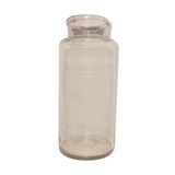 Large light glass vase, bubbled