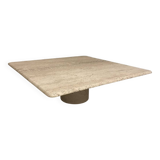Table basse en travertin, Angelo Mangiarotti, Italy, 1970s