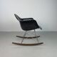 Fauteuil à bascule RAR Eames Herman Miller des années 1950 en noir