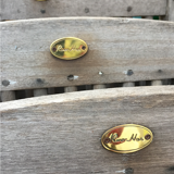 3 vintage folding garden chairs made of River Han teak