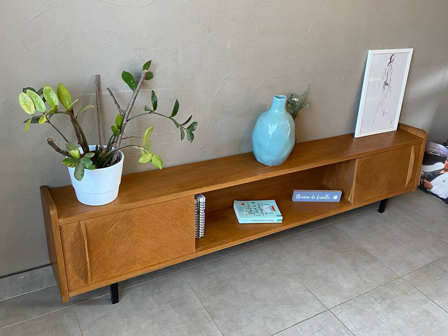 Vintage wooden sideboard (shallow)