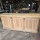 Bistro counter with a Hungarian point design.