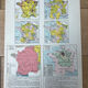 Map sheet - France, population and divisions - 27x37cm - 1