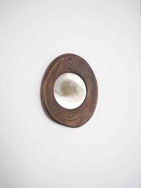 Free-form wooden mirror 1960
