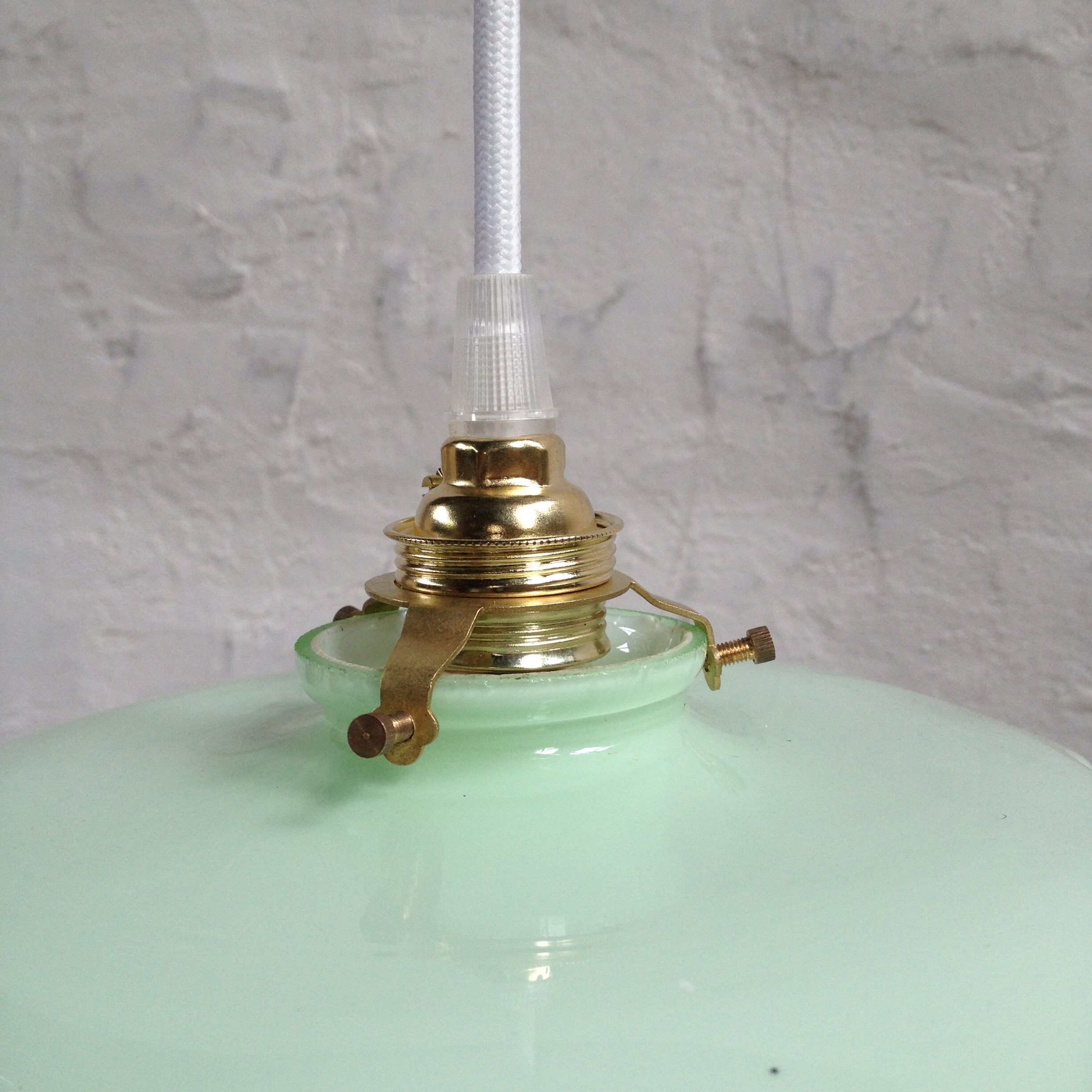 Mint green opaline hanging