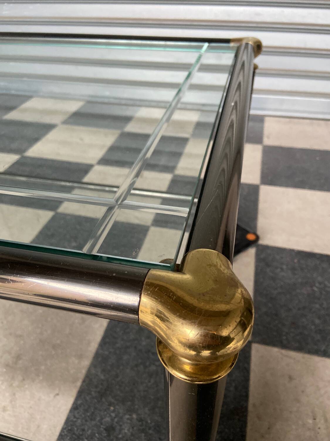 Vintage glass coffee table