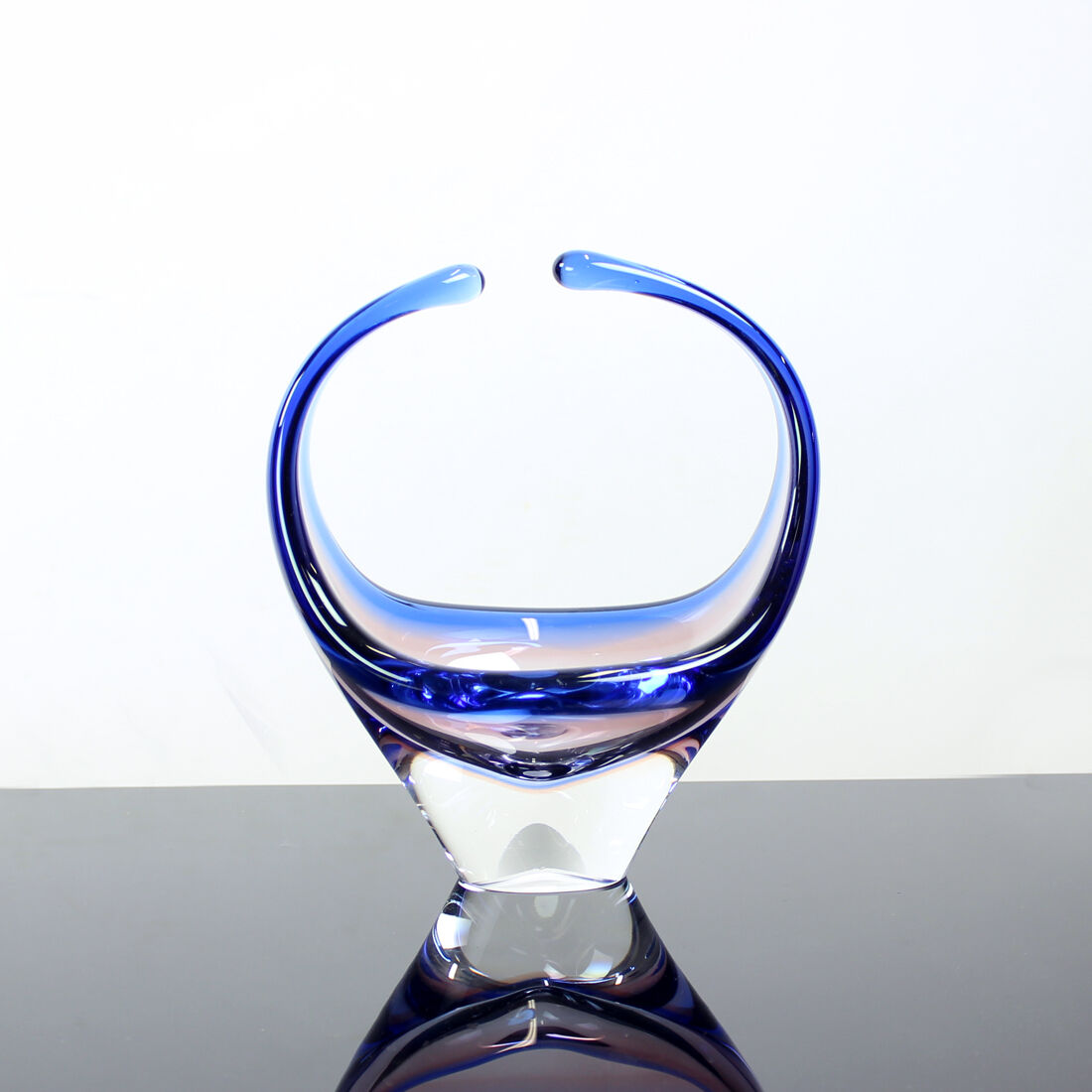 Art glass bowl by frantisek zemek for sklarna mstisov, 1960s