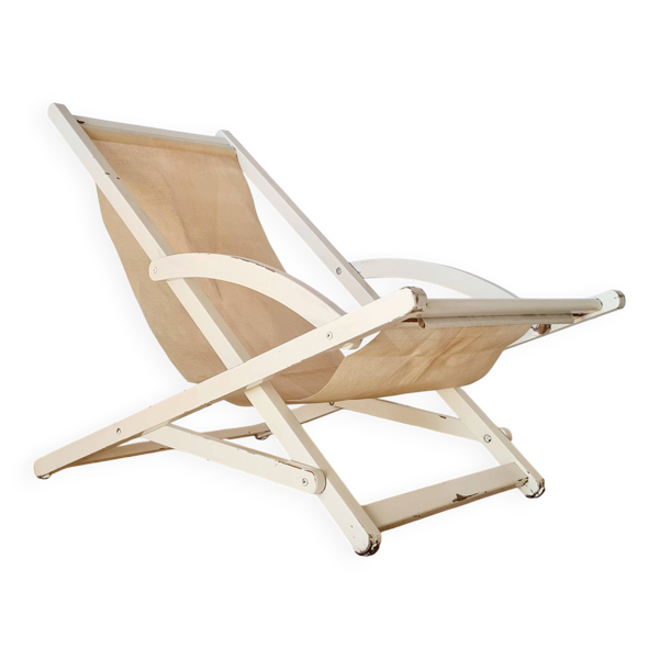 Transat ancien bois blanc Triconfort
