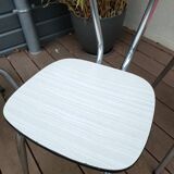 4 vintage red and white formica chairs
