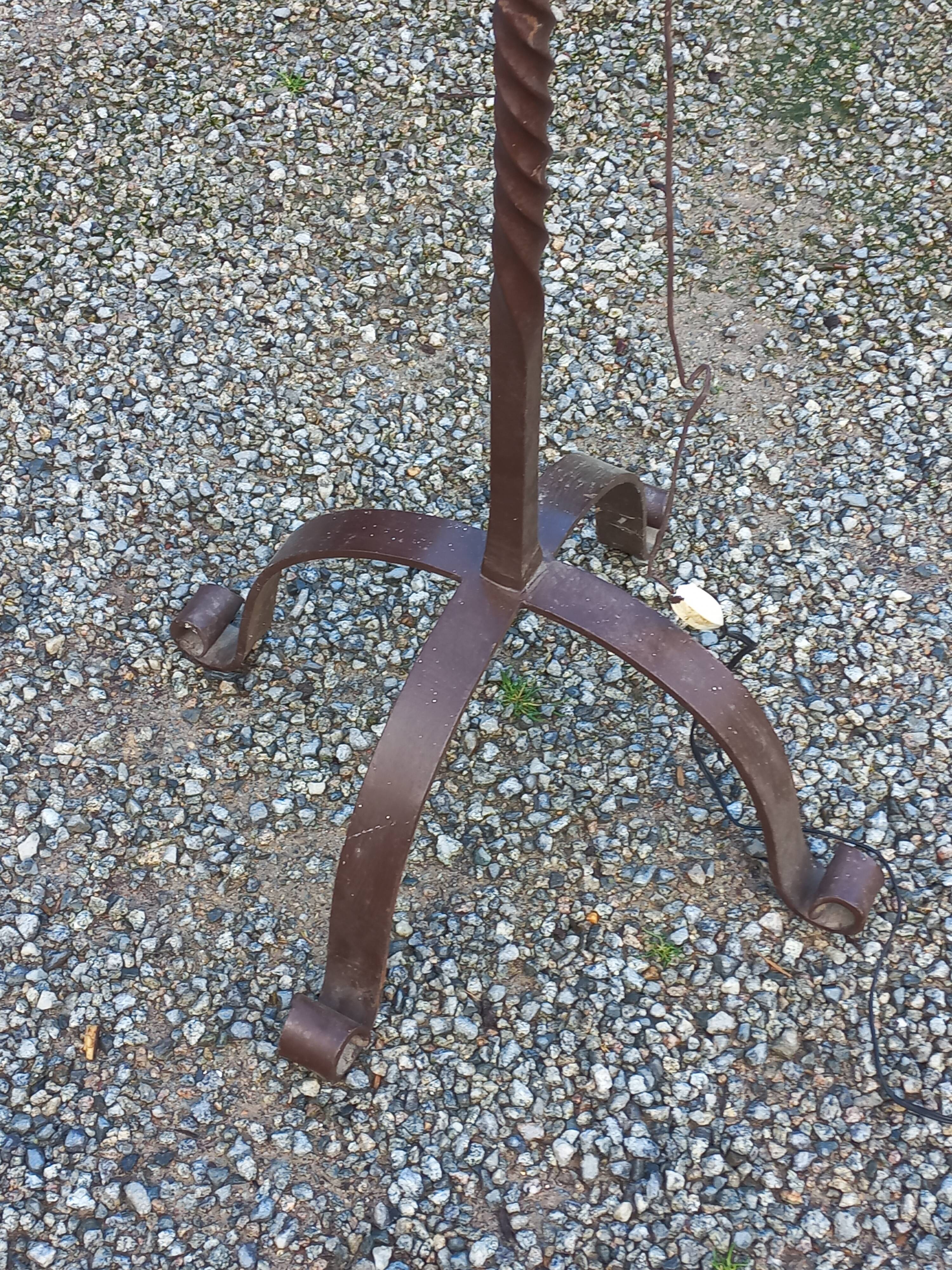 1950s wrought iron floor lamp