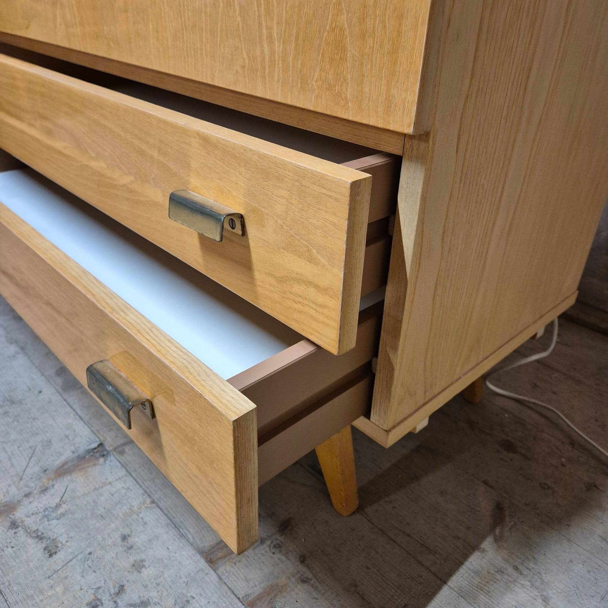 Vintage Chest of Drawers, 1970s, Czechoslovakia – Light Finish