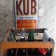 Old locker wooden milk bottles