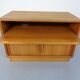 Small Teak Tambour Media Sideboard from Dyrlund, 1970s
