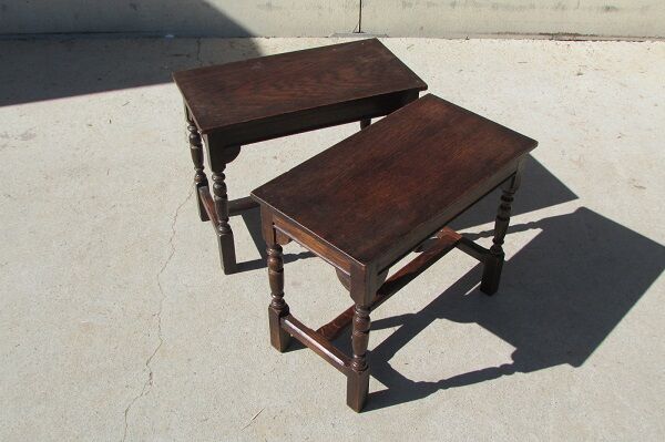 Pair of stools, bedsides, bits of sofa