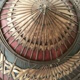 Asian straw and rattan hat