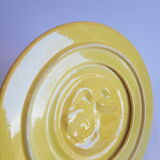 Vintage art deco duck yellow slip coaster