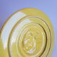 Vintage art deco duck yellow slip coaster