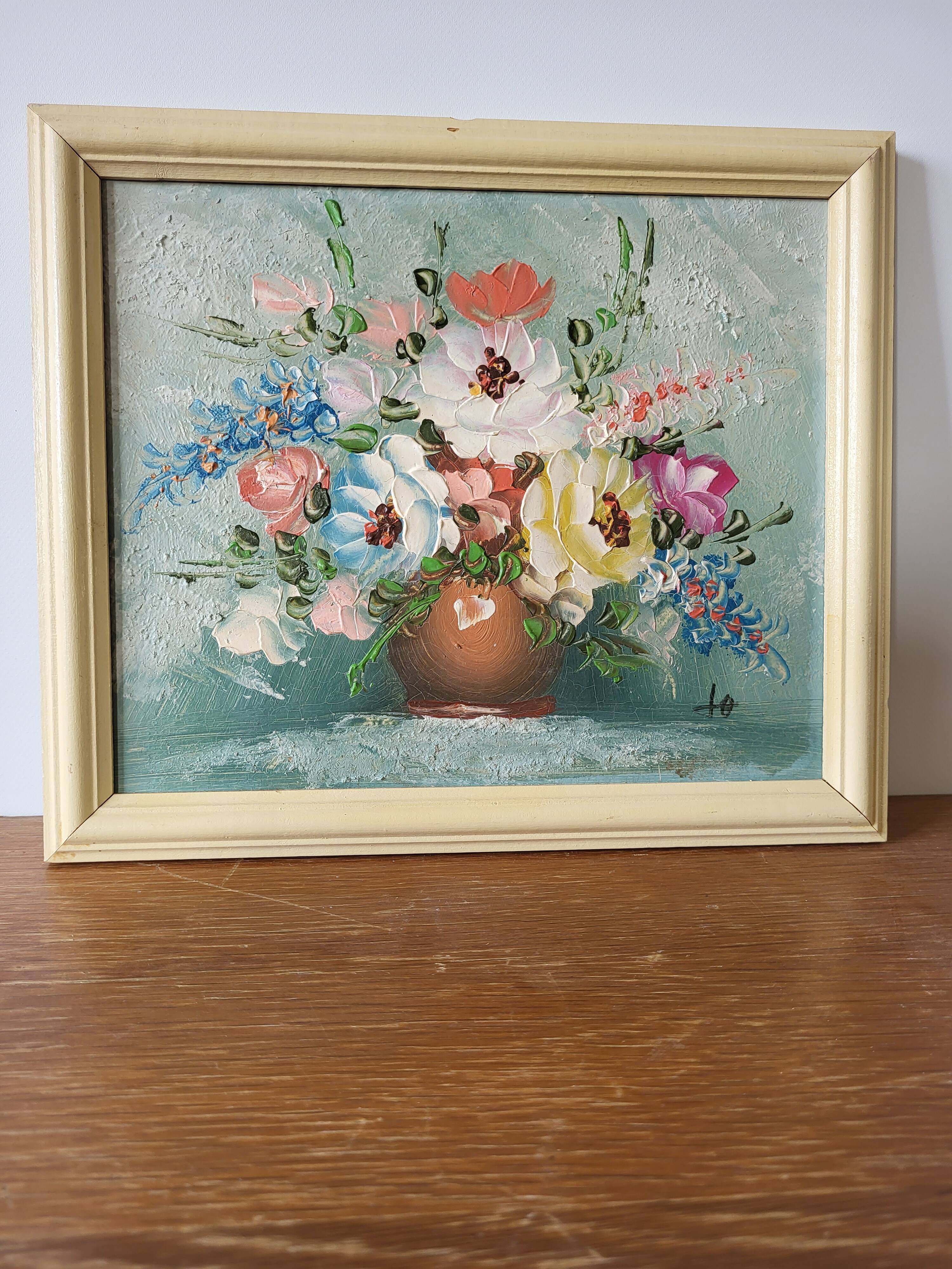 Oil painting on canvas - spring bouquet
