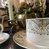 Large cup and saucer in Creil and Montereau ironstone.