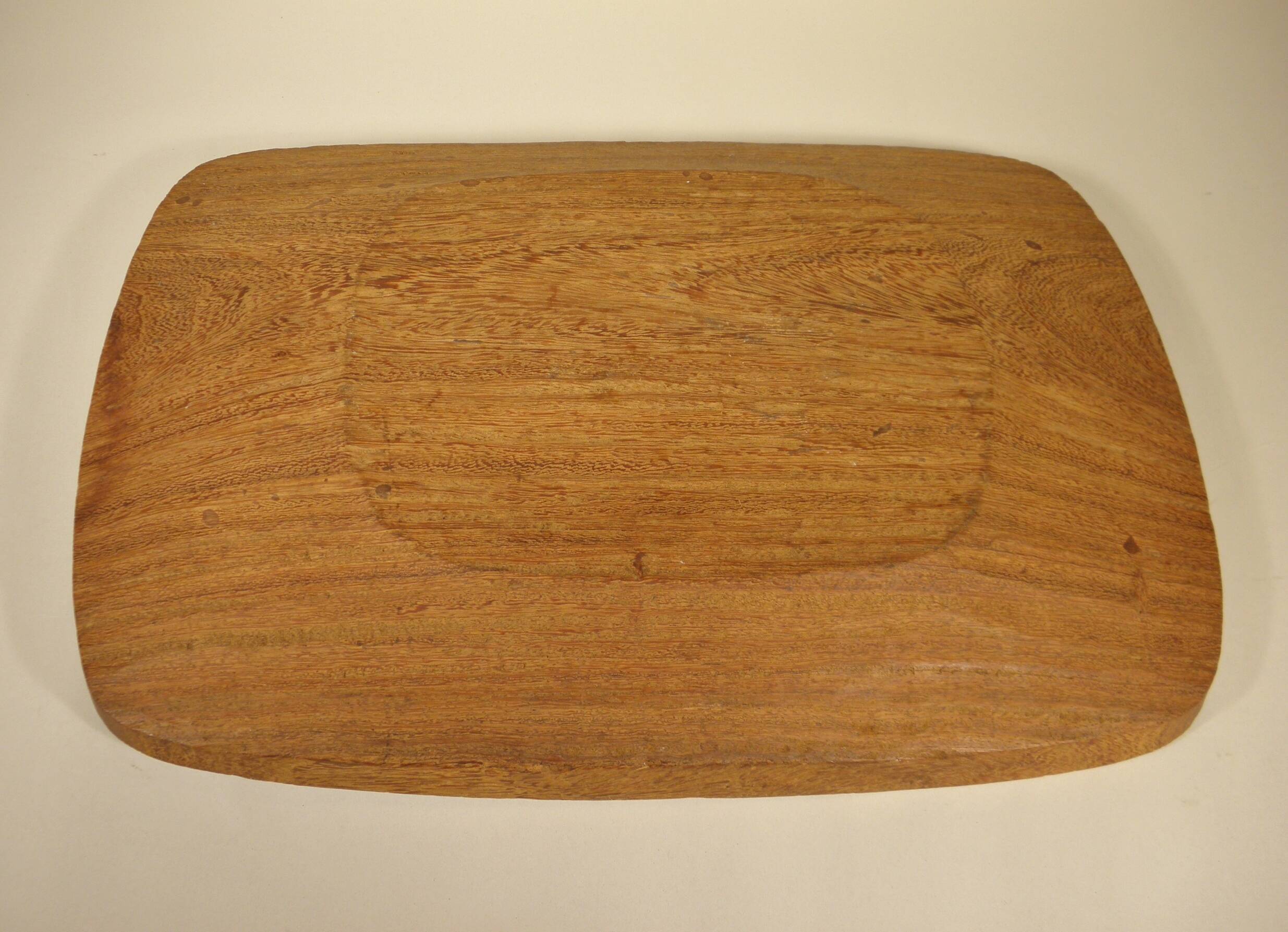 Exotic wood plate and bowl tray set