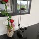 Lampe à poser métal noir et laiton