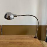 Adjustable desk lamp, chromed metal, France 1940
