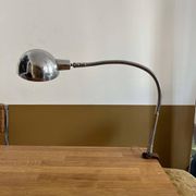 Lampe de bureau orientable, métal chromé, France 1940