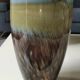 Large Cylindrical Vase in Murano Blown Art Glass/Gold Glitter