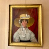 Summer portrait: woman in hat, nineteenth century