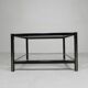Hollywood Regency coffee table with 2 faceted glass plates, 1970s