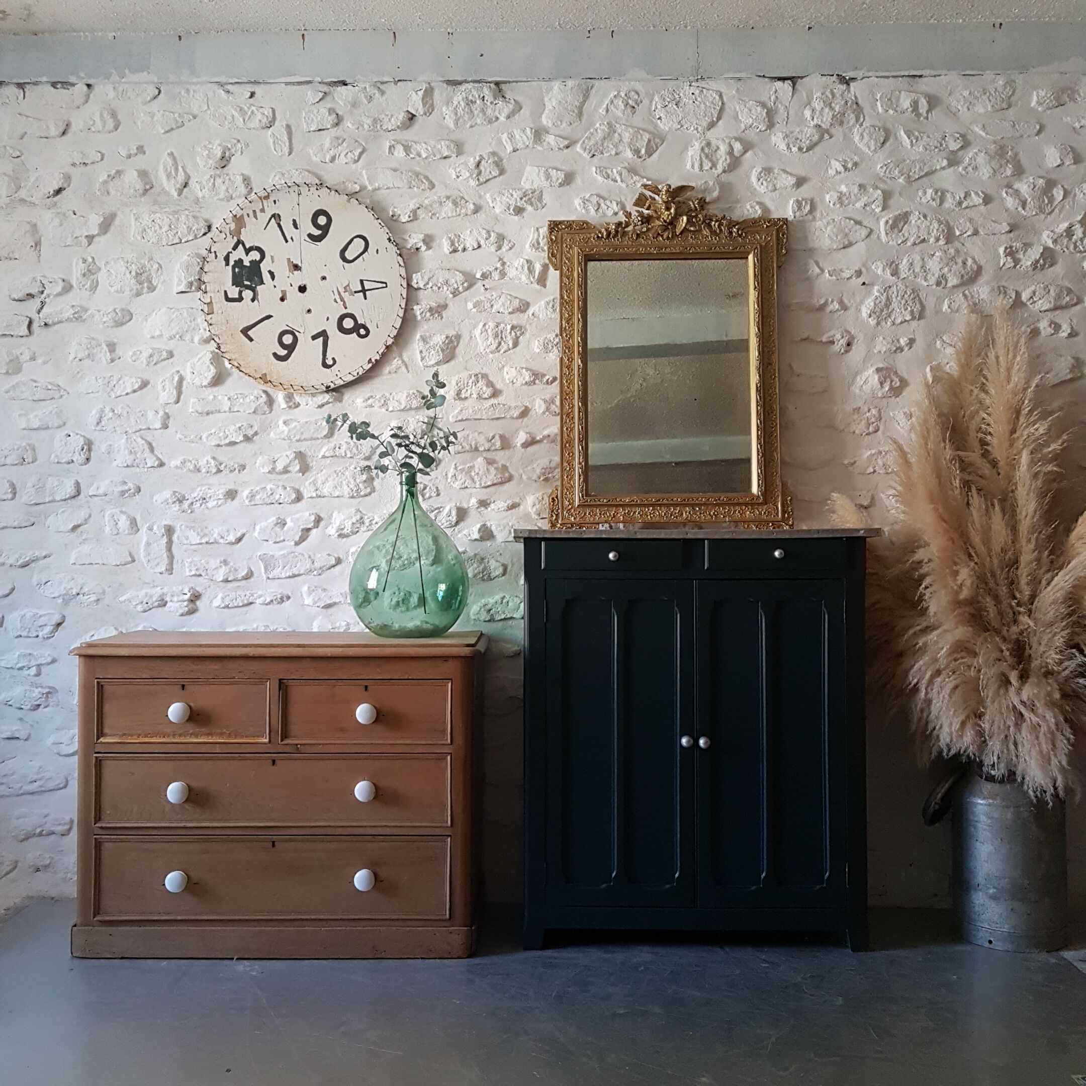 Golden old mirror 75x109cm