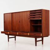 Teak highboard, Danish design, 1970s, production: Denmark