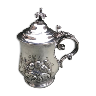 Silver metal beer pot