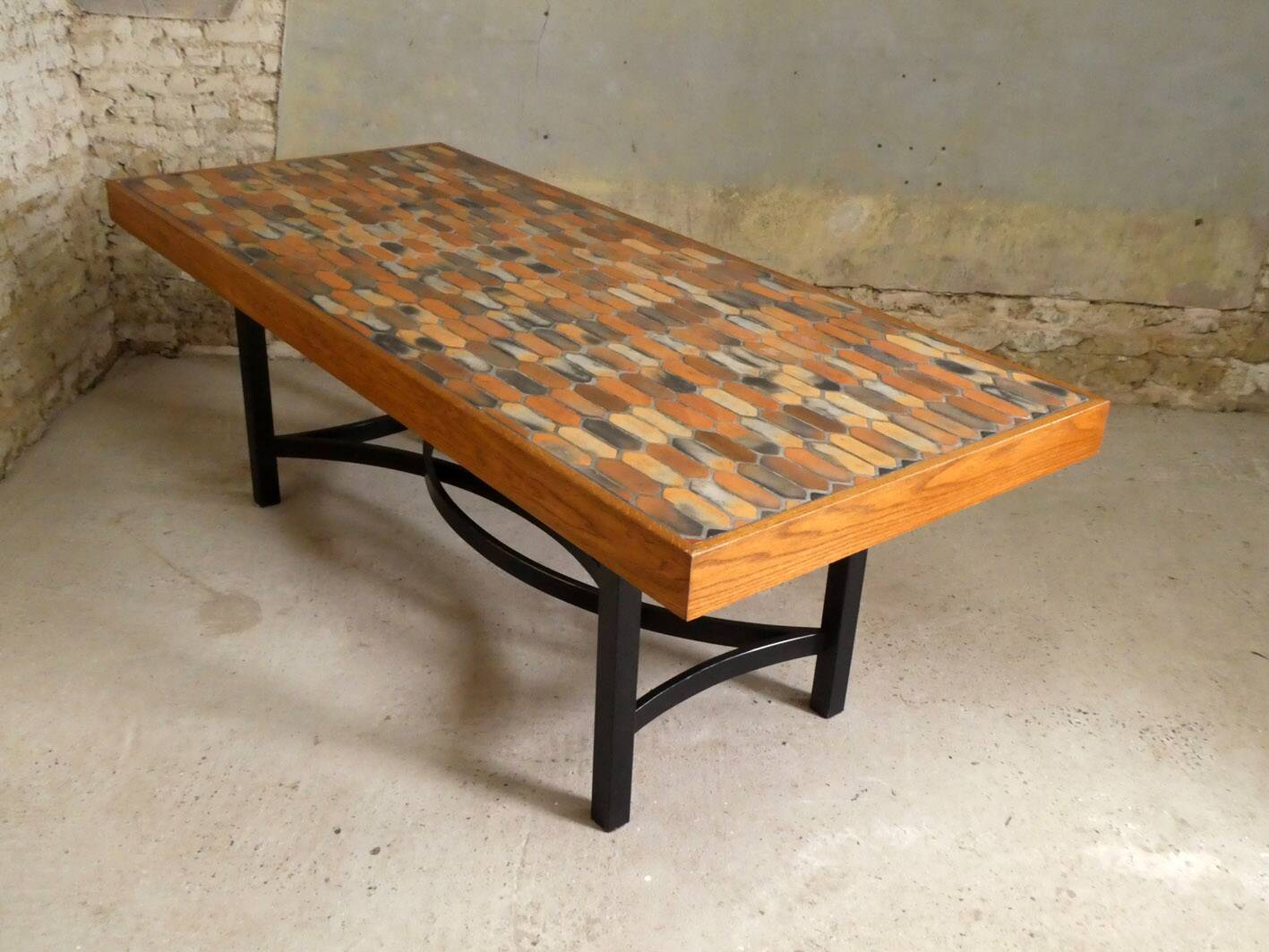 stoneware dining table, 1970