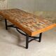 stoneware dining table, 1970