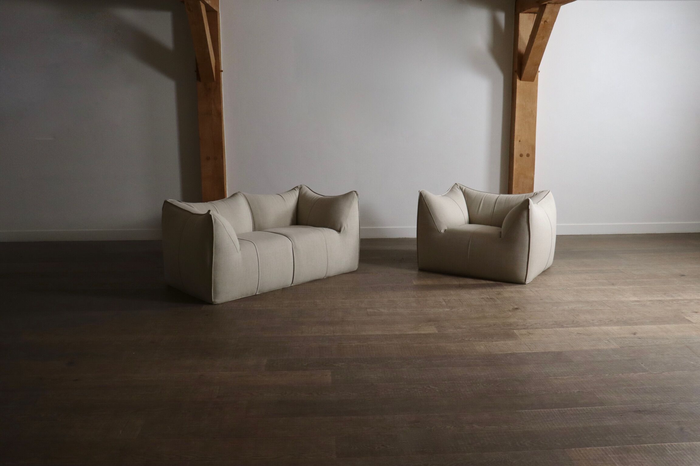 Canapé et le fauteuil Bambole de Mario Bellini pour B&B Italia, années 1970.