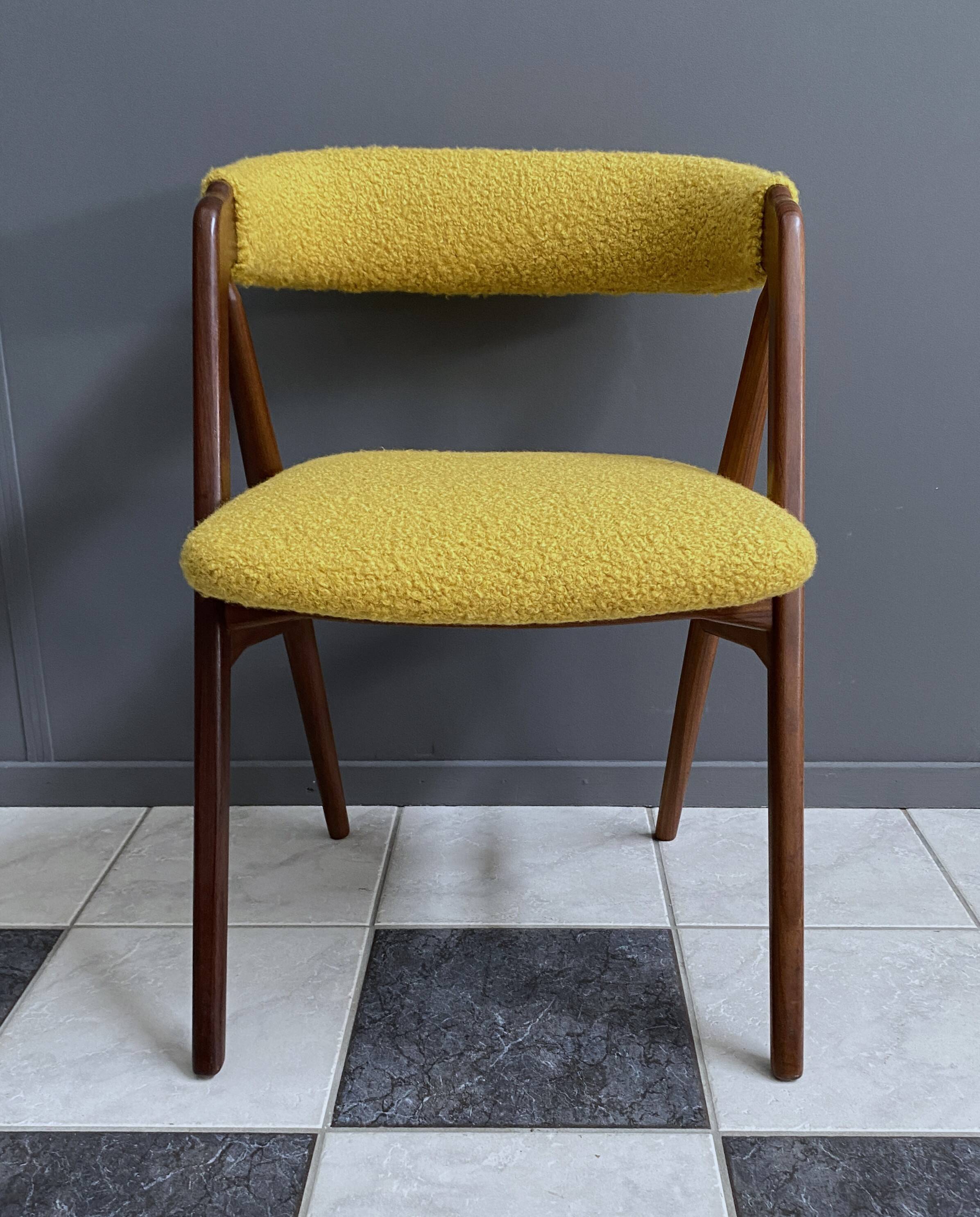 Thomas Harlev chair model 205 for Farstrup in yellow Boucle