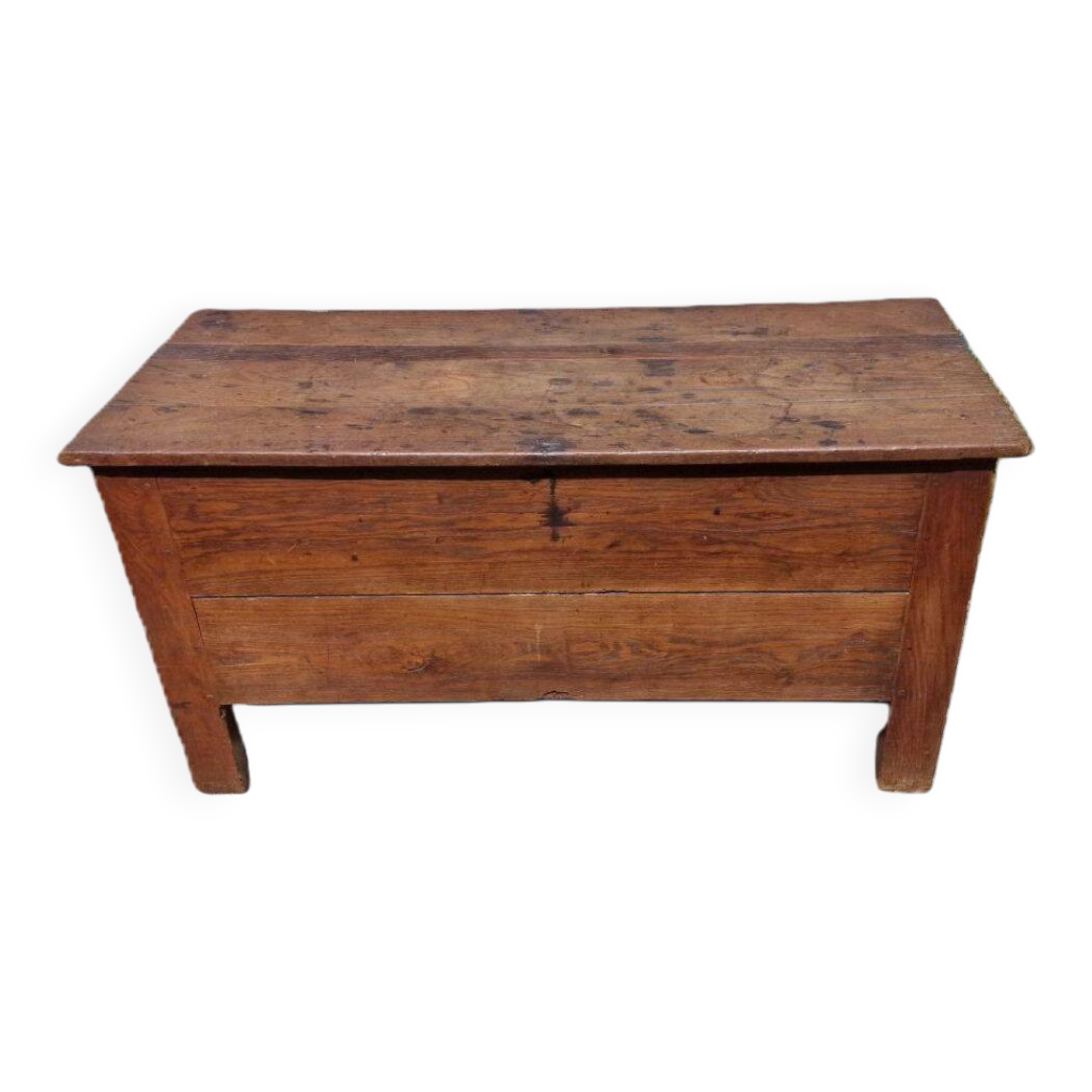 Ancienne Maie Ou Coffre En Bois Naturel Avec Un Tiroir