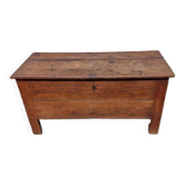 Old Chest or Natural Wood Box with a Drawer