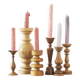Scandinavian Wooden Candleholders, Set of 6