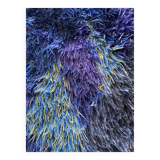 Mid-century Modern High Pile Blue Rya Rug, Sweden, 1960s