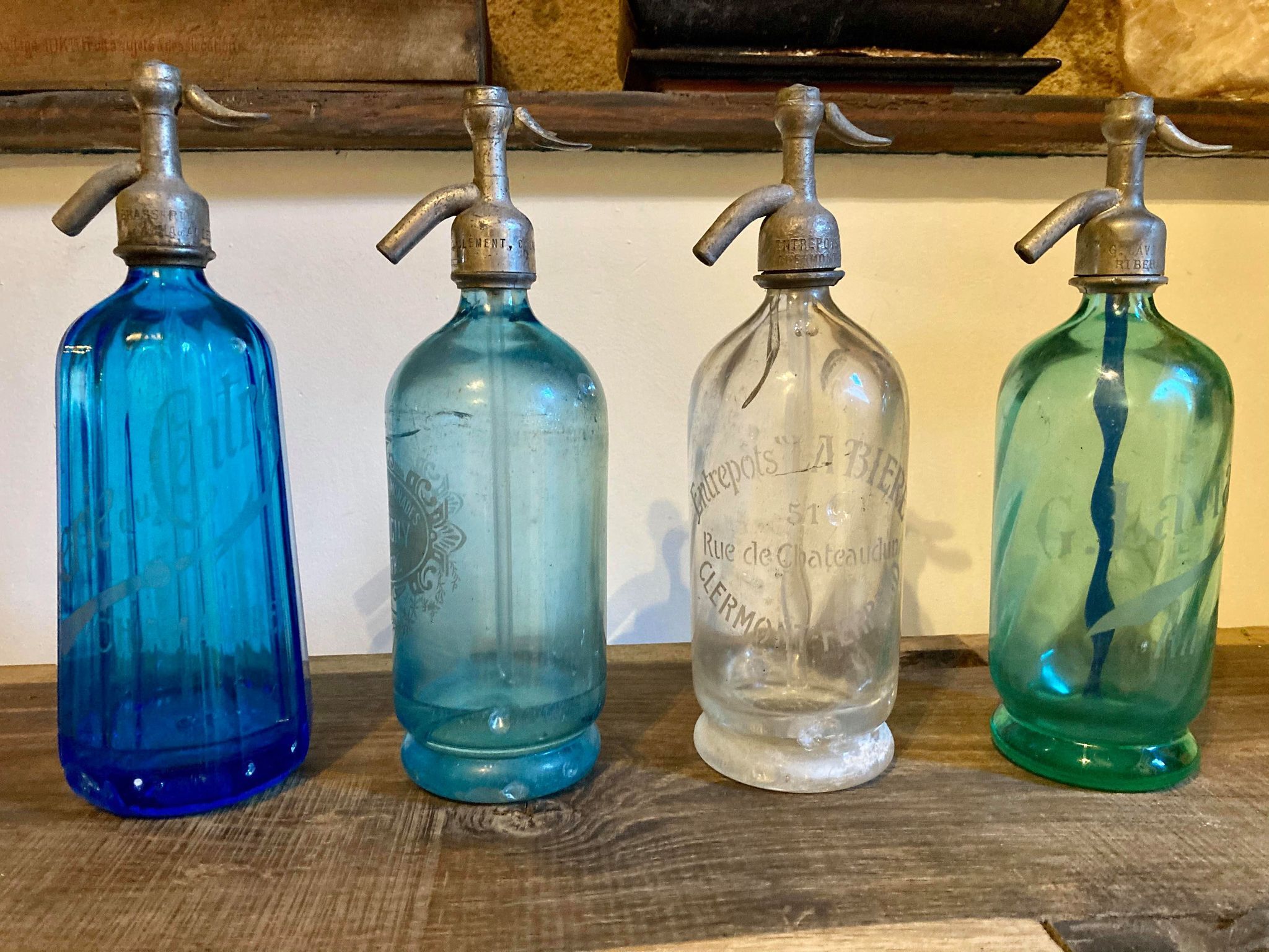 Lot of 4 brewery siphons