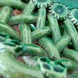Pichon Uzès green ceramic empty-pocket braided cup