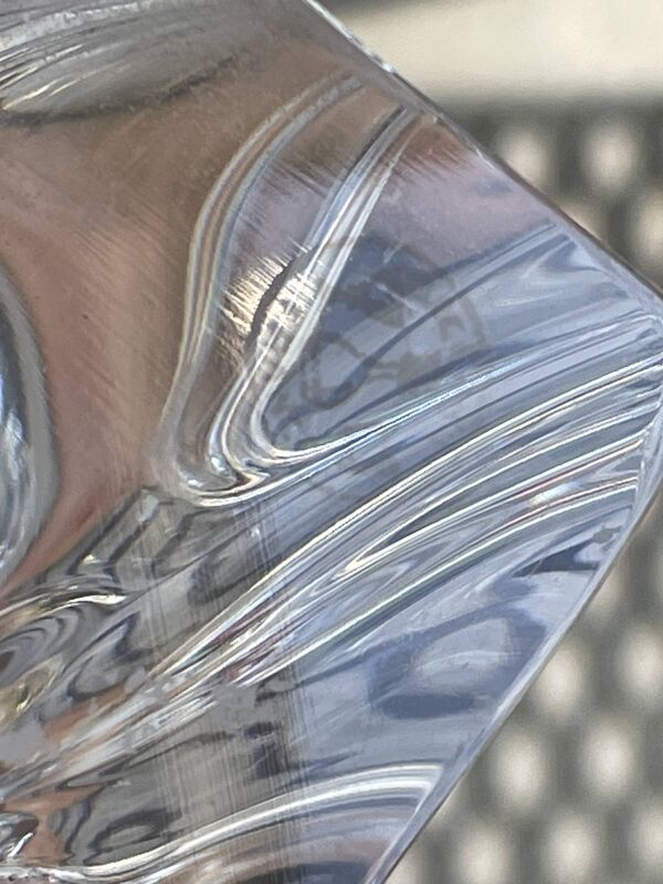 Pied de lampe cristal estampillé baccarat